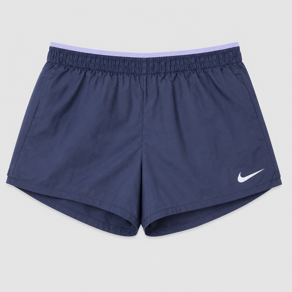 Nike Dri-FIT Womens Running Shorts Blue Grey Purple Size S Zipper Pocket Liner